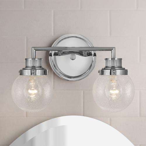 Poppy 2-Light Chrome Bathroom Light by Hinkley Lighting