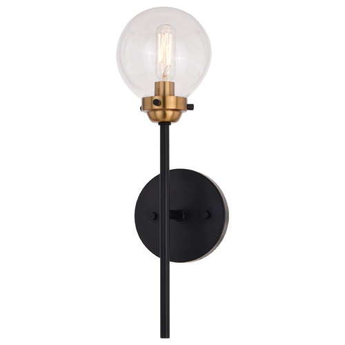 Vaxcel Lighting Orbit Oil Rubbed Bronze & Muted Brass Sconce