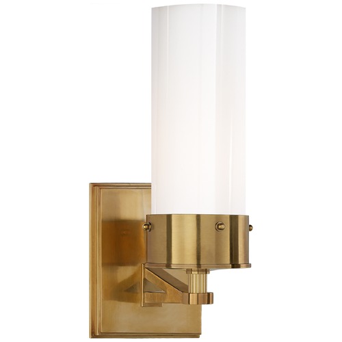 Visual Comfort Signature Collection Thomas OBrien Marais Bath Sconce in Antique Brass by Visual Comfort Signature TOB2314HABWG