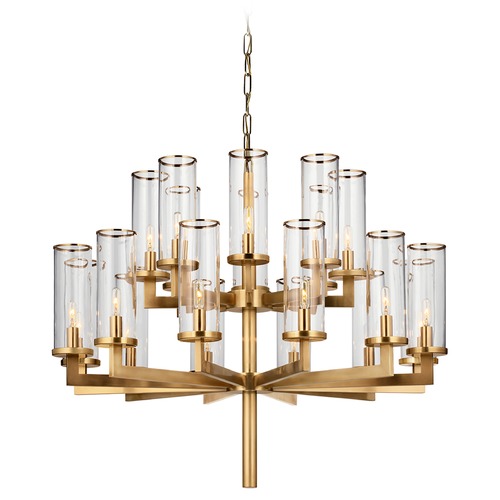 Visual Comfort Signature Collection Kelly Wearstler Liaison Chandelier in Antique Brass by Visual Comfort Signature KW5201ABCG
