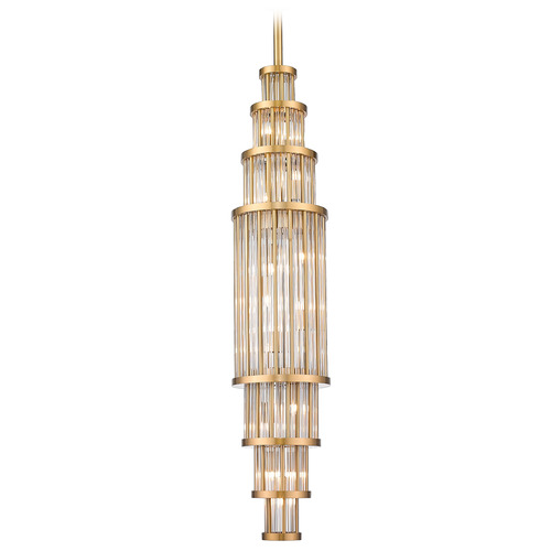 Waldorf 38-Inch High Antique Brass Pendant by Avenue Lighting