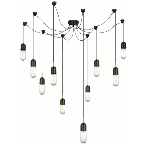 Thomas OBrien Junio Chandelier in Bronze & Brass by VC Signature