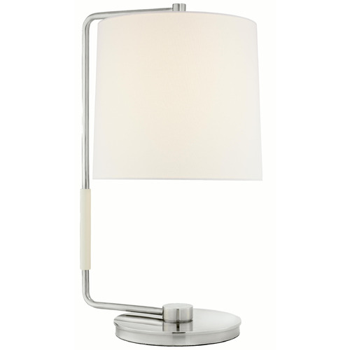 Visual Comfort Signature Collection Swing Soft Silver Table Lamp with Drum Shade