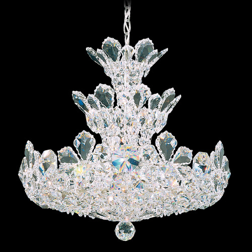 Schonbek Worldwide Lighting Trilliane Polished Stainless Steel Pendant Light with Bowl / Dome Shade