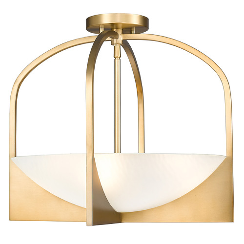 Z-Lite Devon Modern Gold Semi-Flushmount Light