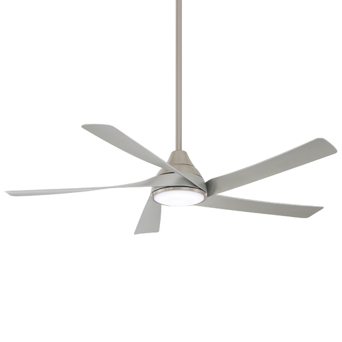 Transonic 56-Inch LED Ceiling Fan in Brushed Nickel by Minka Aire