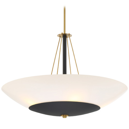 Minka Lavery Bax Sand Coal & Soft Brass Pendant Light