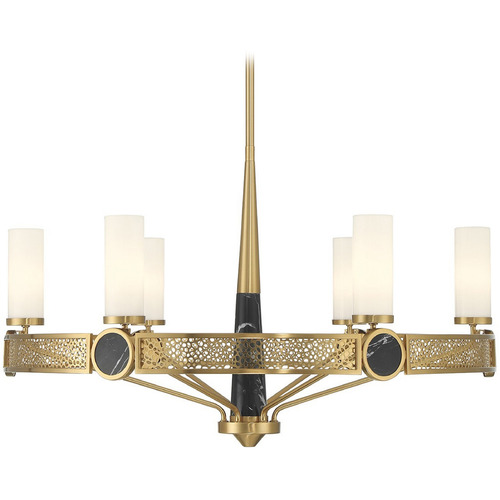Savoy House Lighting Dann Foley Warm Brass Chandelier