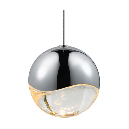 Grapes Polished Chrome Single Light LED Mini Pendant by Sonneman Lighting