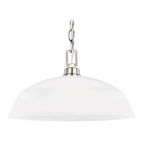 Generation Lighting Kerrville 15-Inch Pendant in Brushed Nickel by Generation Lighting 6515201-962