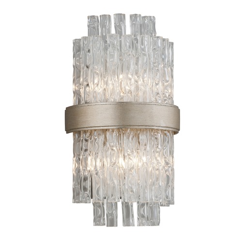 Corbett Lighting Chime Sconce in Silver Leaf & Polished Stainless by Corbett Lighting 204-12