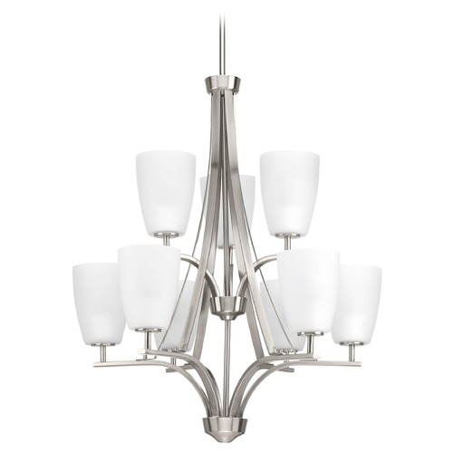 Leap Brushed Nickel Chandelier by Progress Lighting