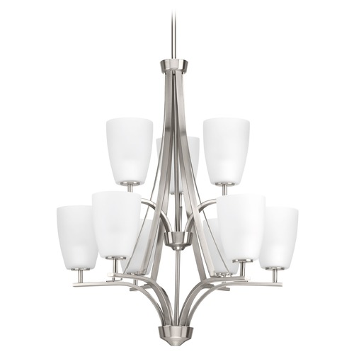 Progress Lighting Leap Brushed Nickel Chandelier by Progress Lighting P400044-009