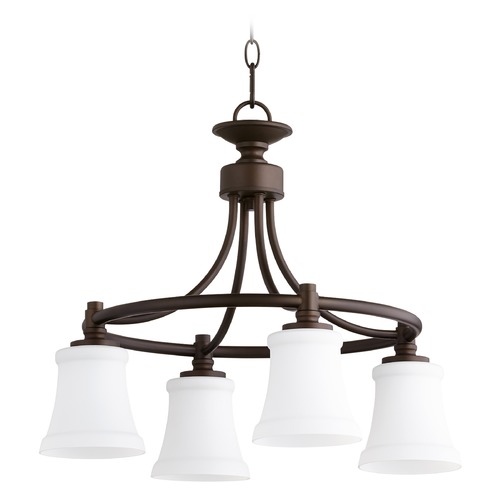 Quorum Lighting Rossington Oiled Bronze Chandelier by Quorum Lighting 6422-4-86