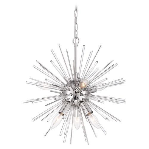 Cirrus Polished Nickel Chandelier by Nuvo Lighting