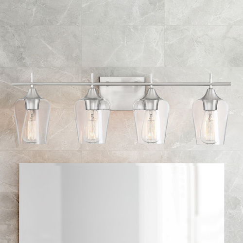 Octave 28.75-Inch Vanity Light in Satin Nickel by Savoy House