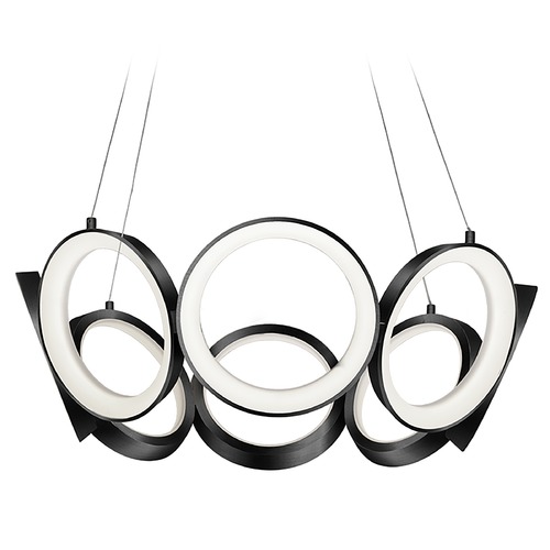 Oros Black LED Chandelier by Kuzco Lighting