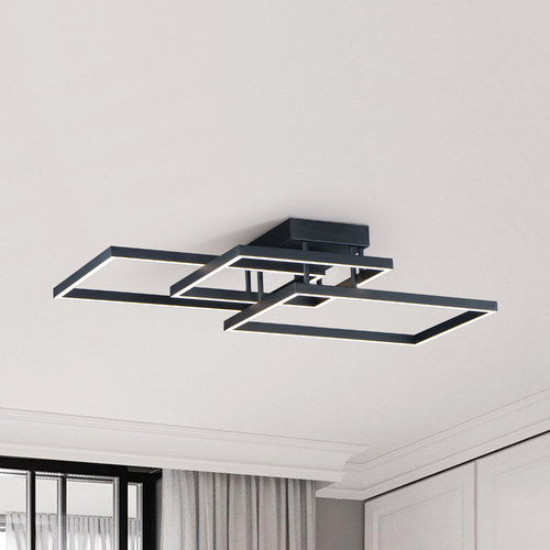 Traverse LED Flush Mount in Black by ET2 Lighting