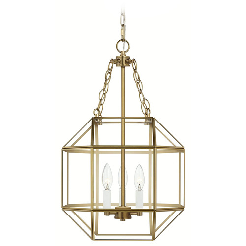 Visual Comfort Studio Collection Visual Comfort Studio Collection Morrison Satin Brass Pendant Light with Octagon Shade 5179403-848