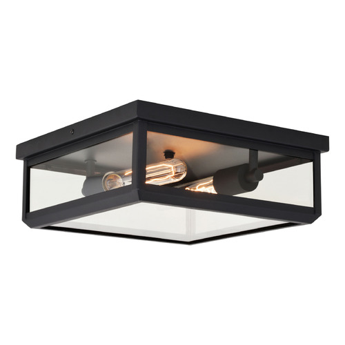 Vaxcel Lighting Kinzie Textured Black Close To Ceiling Light