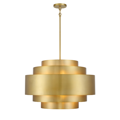 Spyglass Terrace 5-Light Pendant in Soft Brass by Minka Lavery