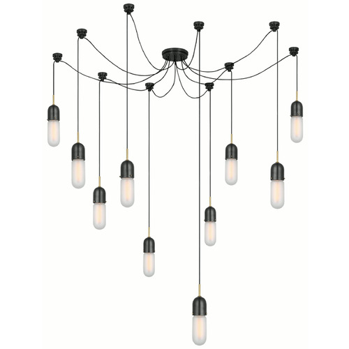 Thomas OBrien Junio Chandelier in Bronze & Brass by VC Signature