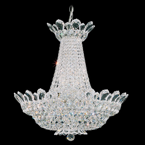 Schonbek Worldwide Lighting Trilliane Polished Stainless Steel Pendant Light with Bowl / Dome Shade