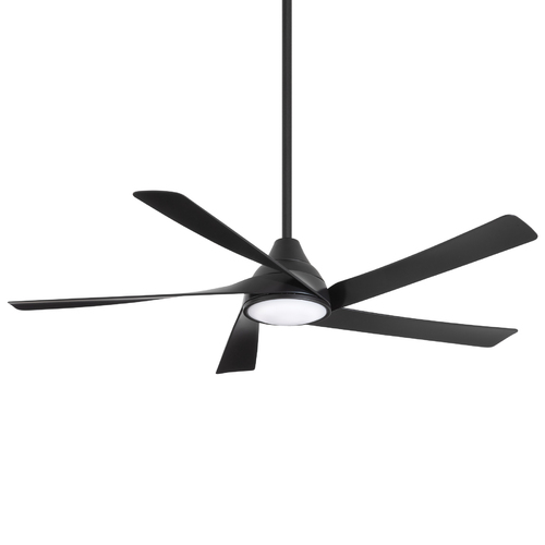 Transonic 56-Inch LED Ceiling Fan in Coal Black by Minka Aire