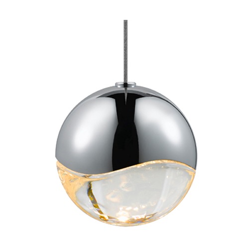 Grapes Polished Chrome Single Light LED Mini Pendant by Sonneman Lighting