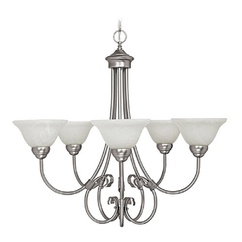 Hometown 26-Inch Matte Nickel Chandelier by HomePlace by Capital Lighting