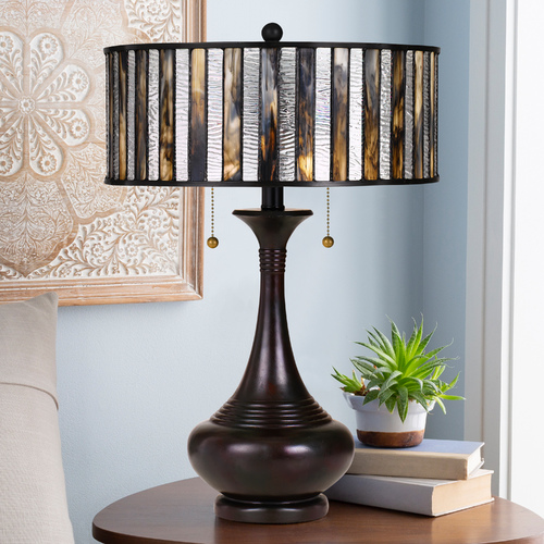 Quoizel Lighting Roland Table Lamp in Valiant Bronze by Quoizel Lighting TF3334TVA