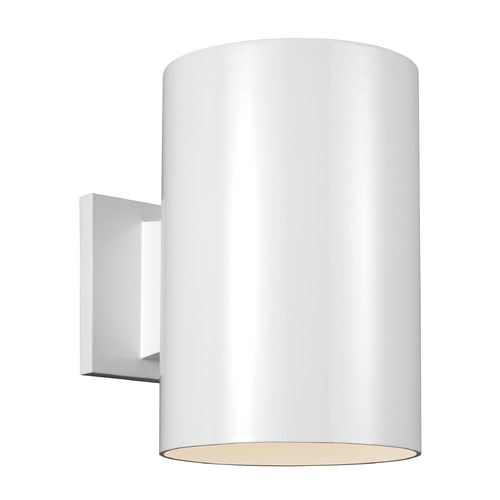 Visual Comfort Studio Collection Cylindrical LED Outdoor Wall Light in White by Visual Comfort Studio 8313901EN3-15