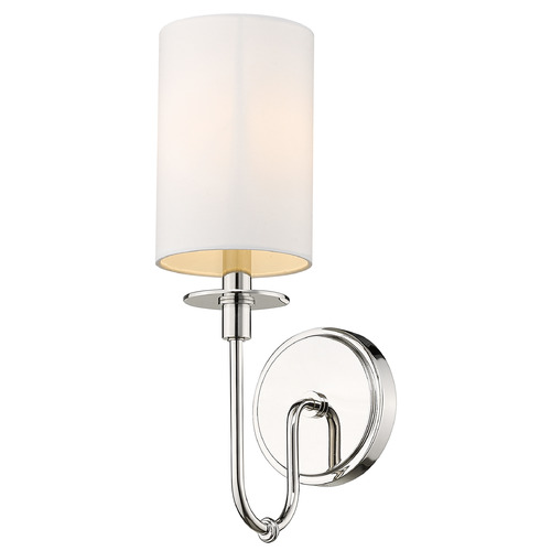 Z-Lite Ella Polished Nickel Sconce by Z-Lite 809-1S-PN