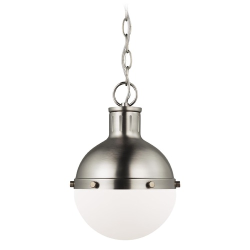 Visual Comfort Studio Collection Visual Comfort Studio Hanks Antique Brushed Nickel LED Pendant Light with Bowl / Dome Shade 6177101EN3-965