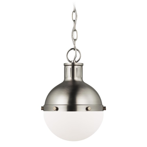Visual Comfort Studio Hanks Antique Brushed Nickel LED Pendant Light with Bowl / Dome Shade