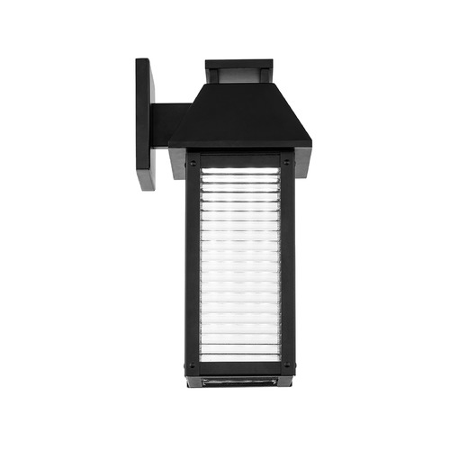 WAC Lighting Faulkner 18-Inch LED Outdoor Light in Black with V-Groove Glass by WAC Lighting WS-W35118-BK
