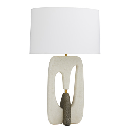 Harleen 30.5-Inch Table Lamp in White and Graphite by Arteriors Home