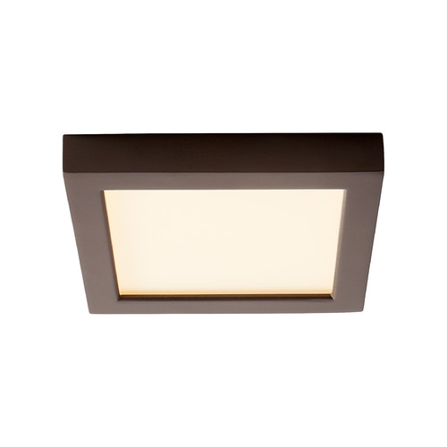 Altair 7-Inch LED Square Flush Mount in Bronze by Oxygen Lighting