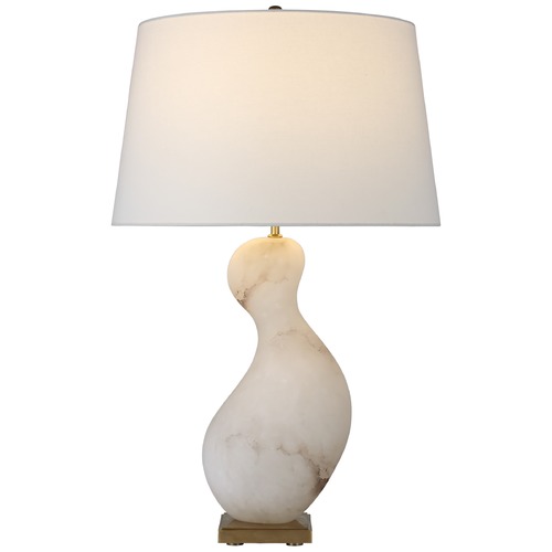 Visual Comfort Signature Collection Thomas OBrien Bree Large Table Lamp in Alabaster by Visual Comfort Signature TOB3910ALBL