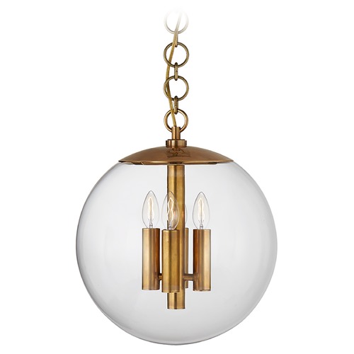 Visual Comfort Signature Collection Aerin Turenne Medium Globe Pendant in Antique Brass by Visual Comfort Signature ARN5255HABCG