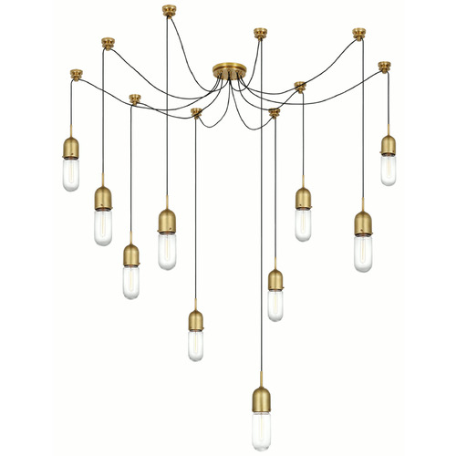 Visual Comfort Signature Collection Thomas OBrien Junio Chandelier in Antique Brass by VC Signature TOB5645HABCG10