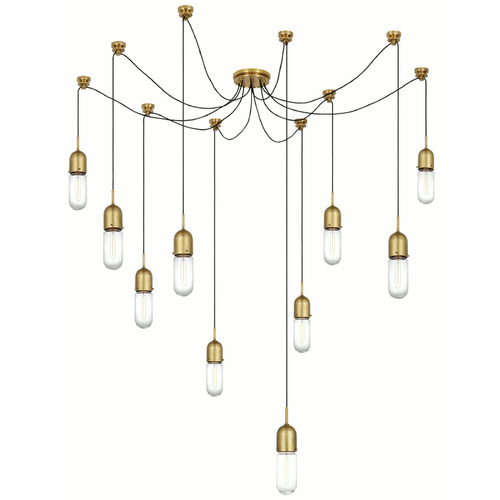 Thomas OBrien Junio Chandelier in Antique Brass by VC Signature