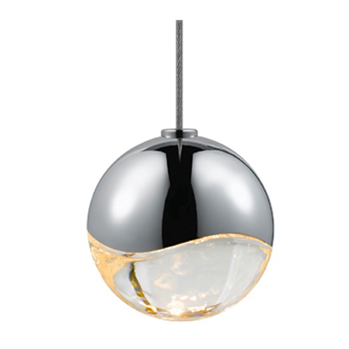 Grapes Polished Chrome Single Light LED Mini Pendant by Sonneman Lighting