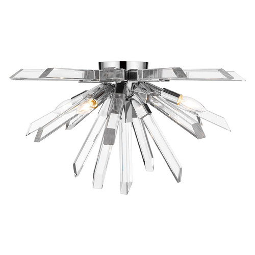 Burst Chrome Flush Mount by Z-Lite