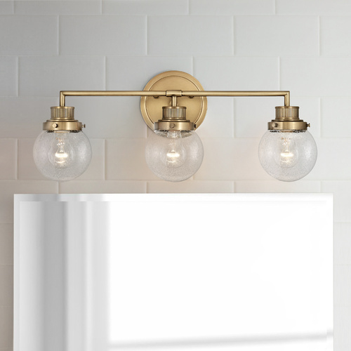 Hinkley Poppy 3-Light Heritage Brass Bathroom Light by Hinkley Lighting 5933HB