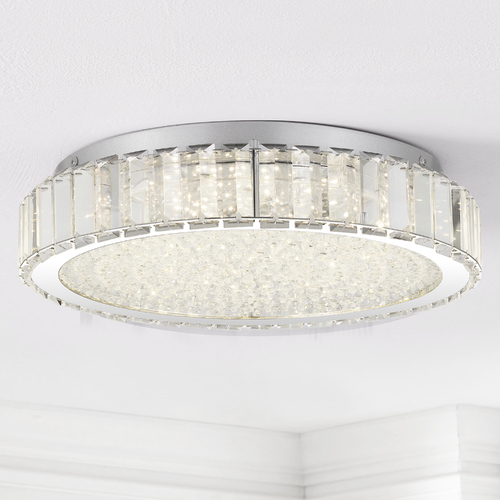 Quoizel Lighting Divine Crystal & Chrome Integrated LED Flush by Quoizel Lighting PCDV1616C
