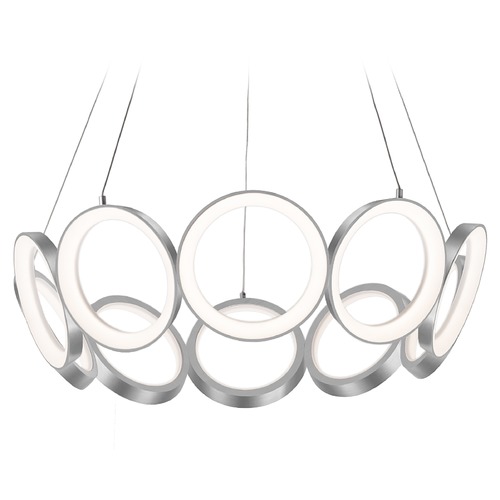 Oros Antique Silver LED Chandelier by Kuzco Lighting