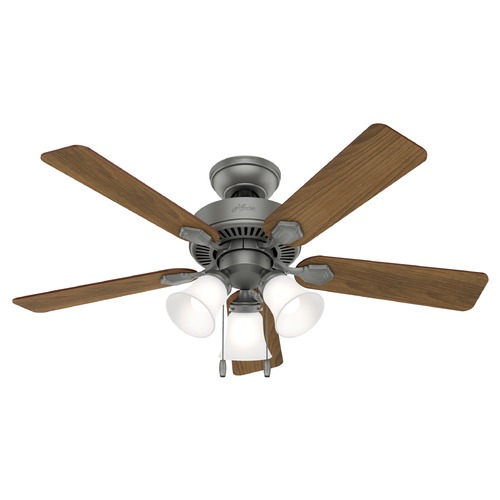 44-Inch Swanson Fan in Matte Silver by Hunter Fan Company