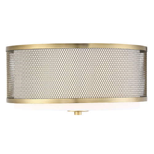 Meridian 14.75-Inch Flush Mount in Natural Brass by Meridian M60018NB