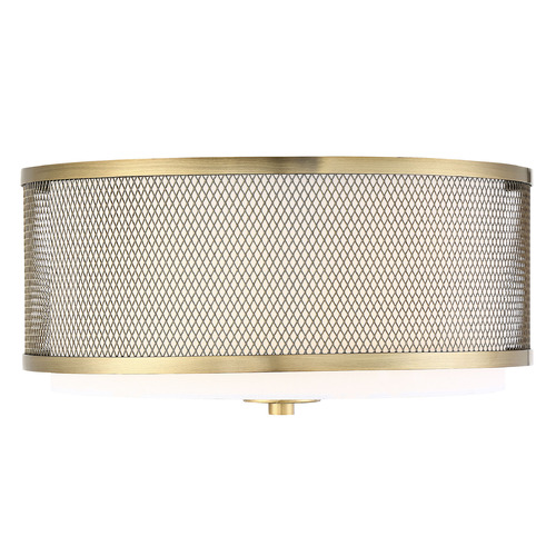 14.75-Inch Flush Mount in Natural Brass by Meridian